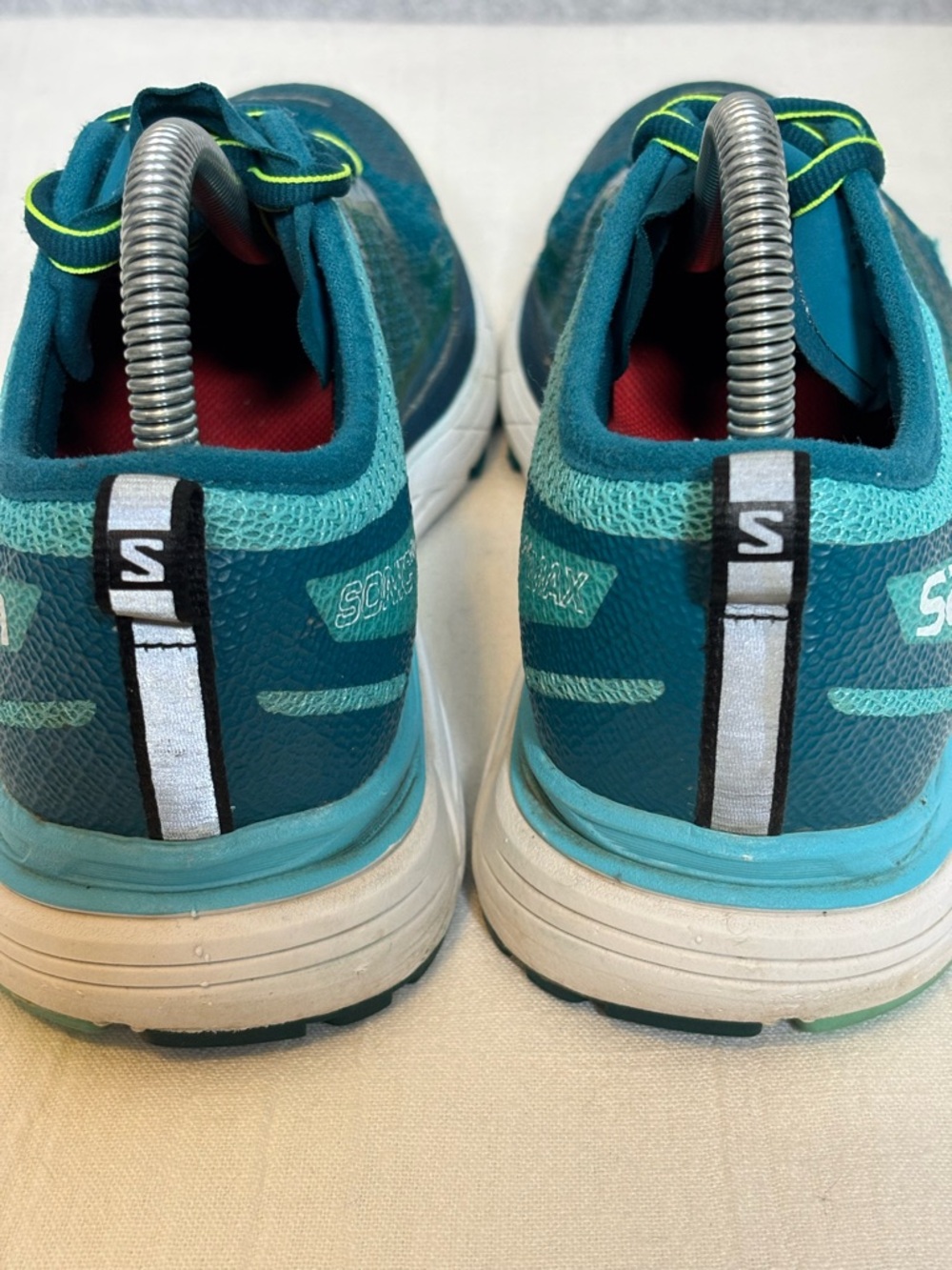 Salomon Sonic RA Max Road Running Athletic Shoes-Blue/Teal/Yellow-Women Size 9 - Picture 5 of 10